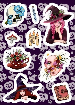 Стікерпак "Відьма травниця"